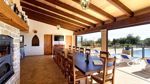 Villa Porto Colom Zona de comedor 2