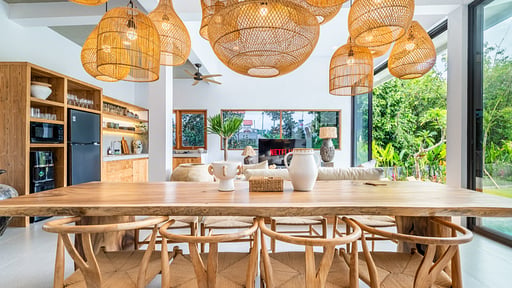 Villa Samalas Zona de comedor