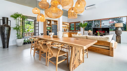 Villa Samalas Zona de comedor