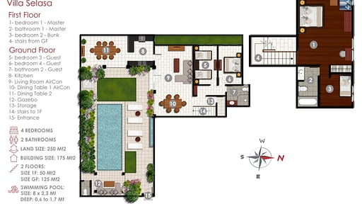 Villa Selasa Floor plan
