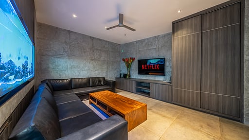 Villa Simpatico Media room