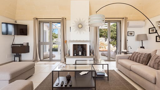 Villa Sogno Bianco Woonkamer