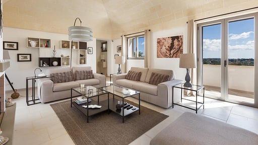 Villa Sogno Bianco Woonkamer