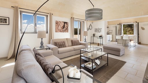 Villa Sogno Bianco Woonkamer