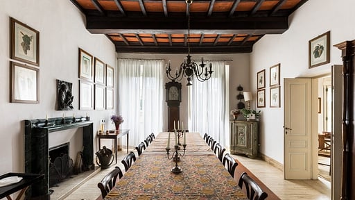 Villa Soldani Dining area