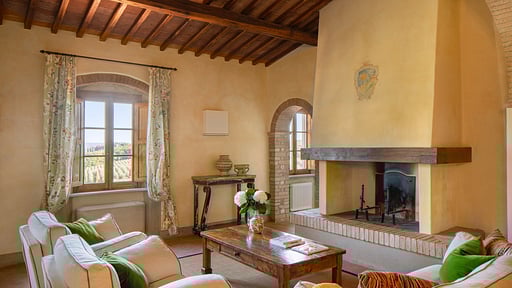 Villa Sole del Chianti Woonkamer