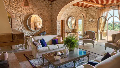 Villa Sole del Chianti Woonkamer