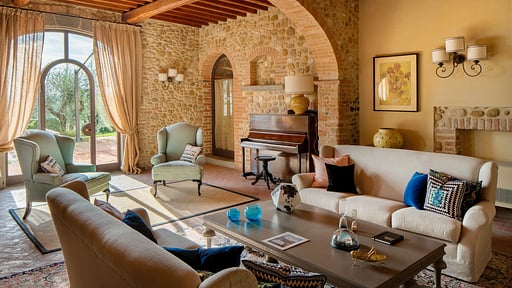 Villa Sole del Chianti Woonkamer