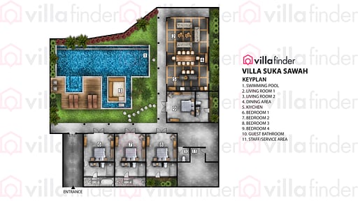 Villa Suka Sawah Floor plan