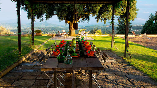 Villa Tavernaccia Eethoek