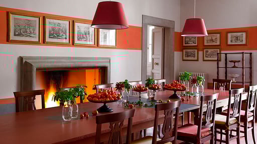 Villa Tavernaccia Eethoek 