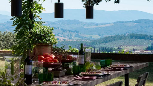 Villa Tavernaccia Eethoek