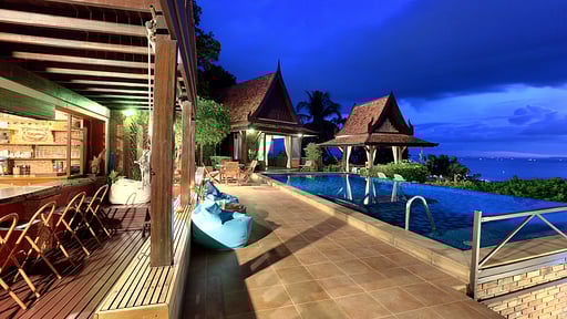 Villa Thai Teak Terrasse