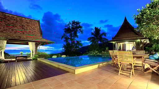 Villa Thai Teak Terrasse