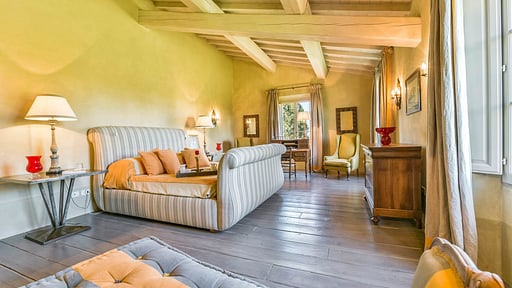 Villa Tolomei Schlafzimmer 1