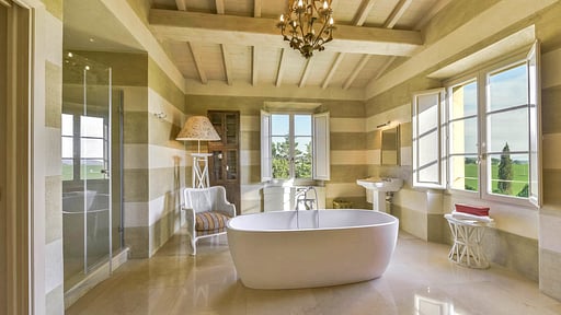 Villa Tolomei Schlafzimmer 1