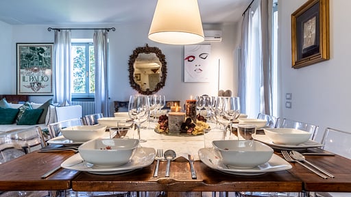 Villa Torrita Dining area