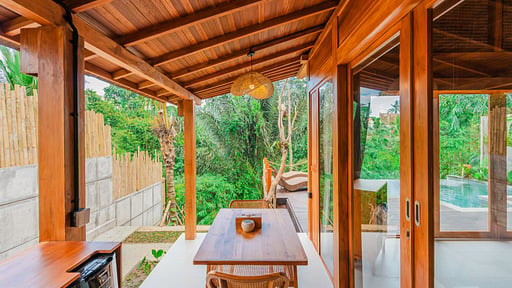 Villa Trimaya Ubud Dining area