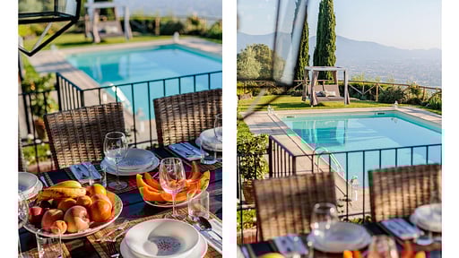 Tuscan Fizz Villa Dining area