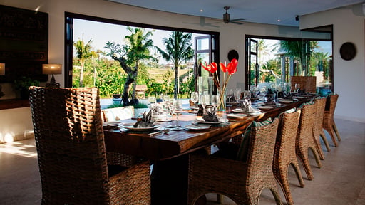 Villa Umah Daun Dining area