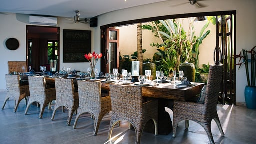 Villa Umah Daun Dining area