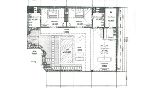 Villa Umah Kupu Kupu Dua Floor plan
