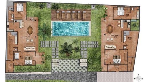 Villa Tirta Naga Floor plan