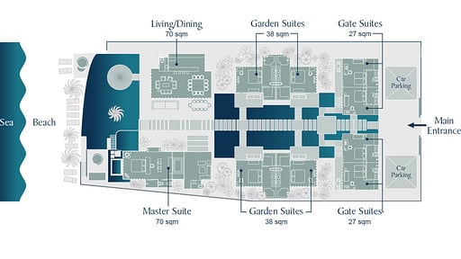 Villa Upni Duniya Grundriss