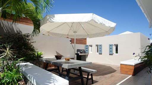 Villa Vague Bleue Terras/Veranda