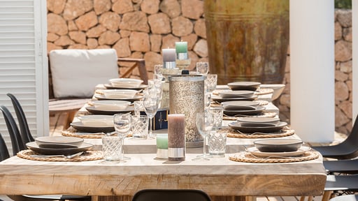 Villa Vedra Cala Carbo Dining area