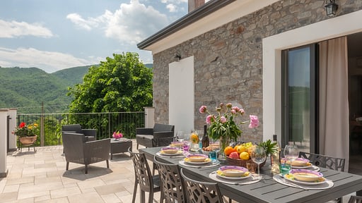 Villa Viola Lunigiana Terrasse