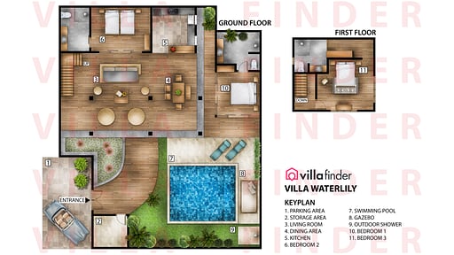 Villa Waterlily Floor plan