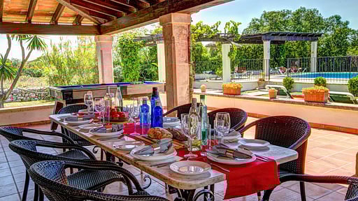 Villa Xaloc Dining area