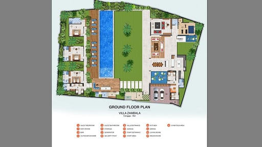 Villa Zambala Схема помещений