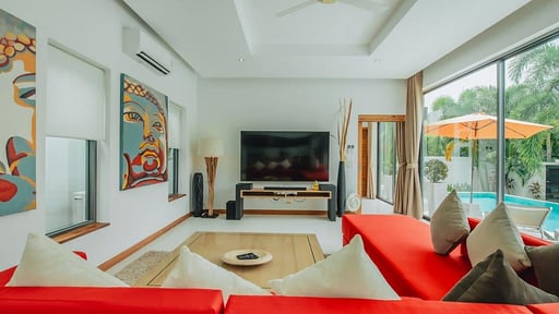 Villa Zen Phuket Woonkamer