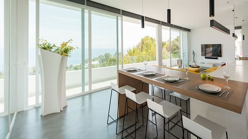 White Villa Dining area