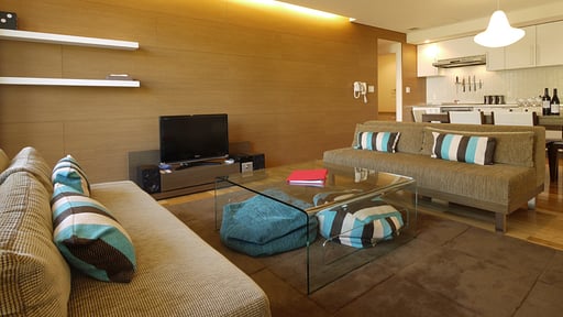 Yama Shizen Two Bedroom Condo Living room