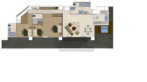 Youtei Tracks Three Bedroom Penthouse Floor plan