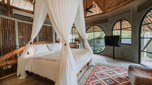 Zin Private Pool Bamboo Villa Bedroom 