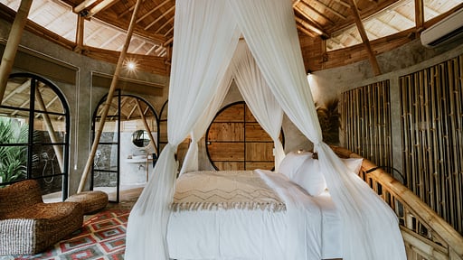 Zin Private Pool Bamboo Villa Bedroom 