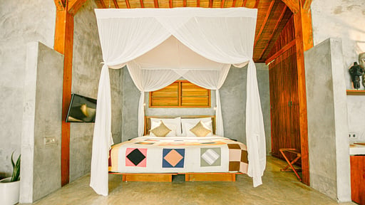 Zin Private Pool Teak Villa Bedroom 
