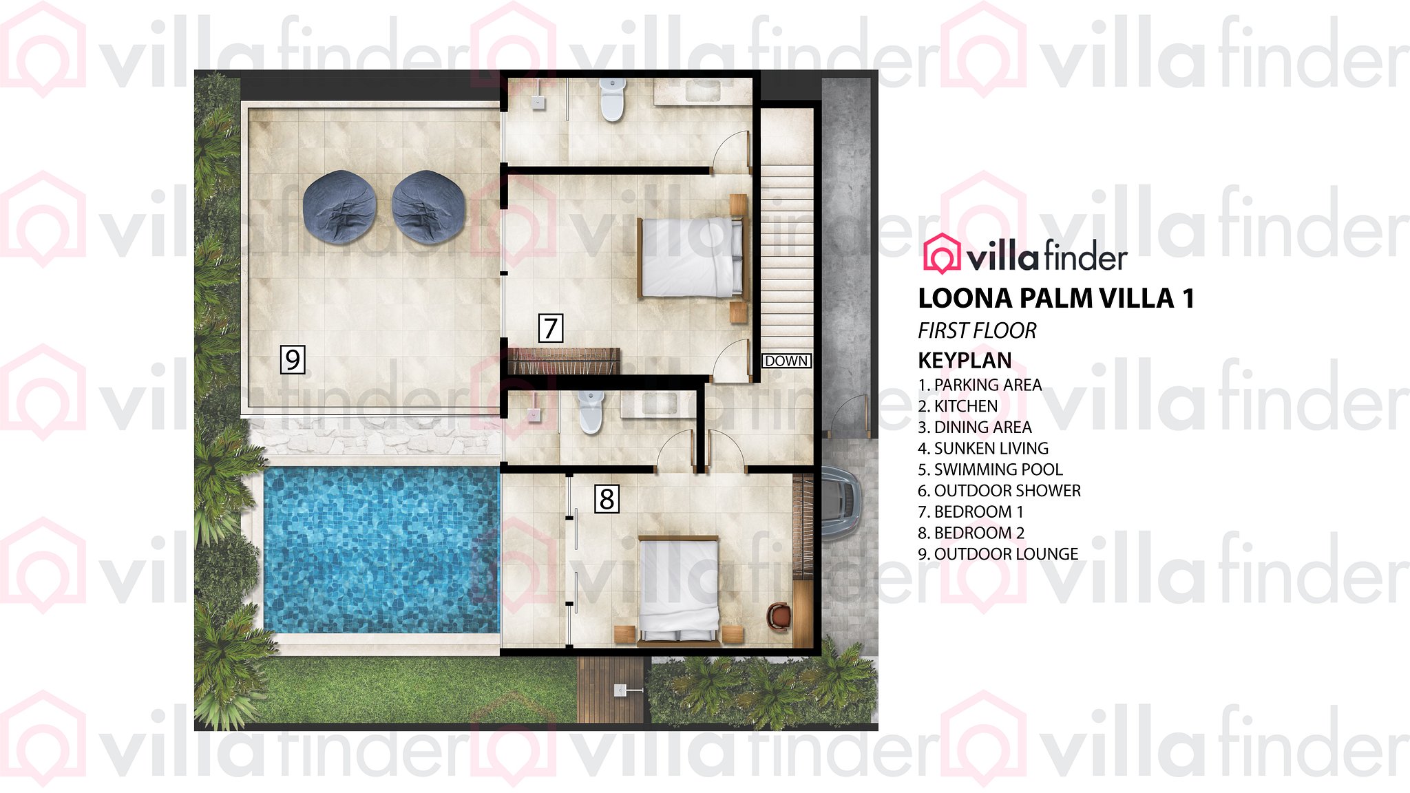 Loona Palm Villa 1 Floor plan