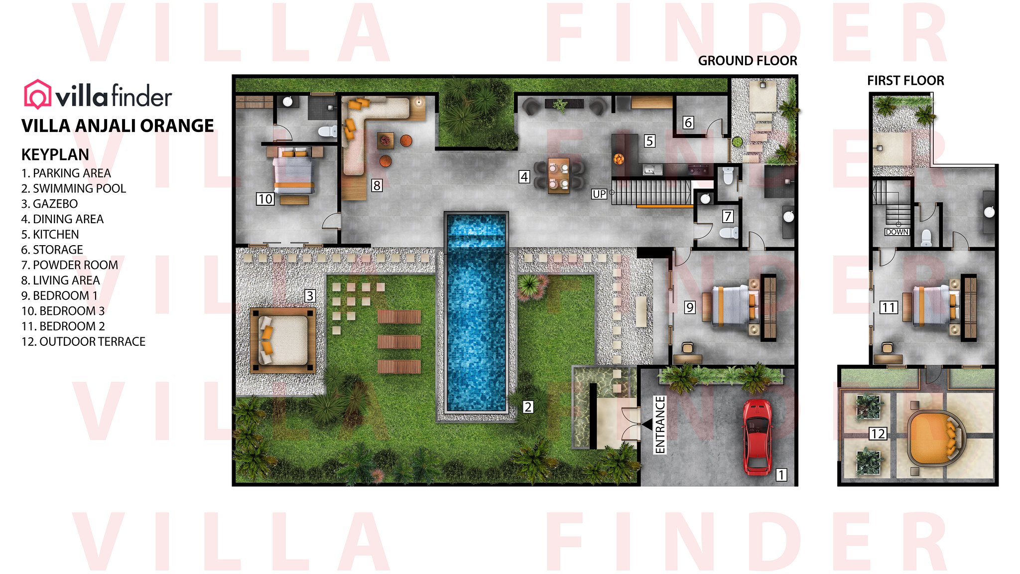 Villa Anjali Orange Floor plan