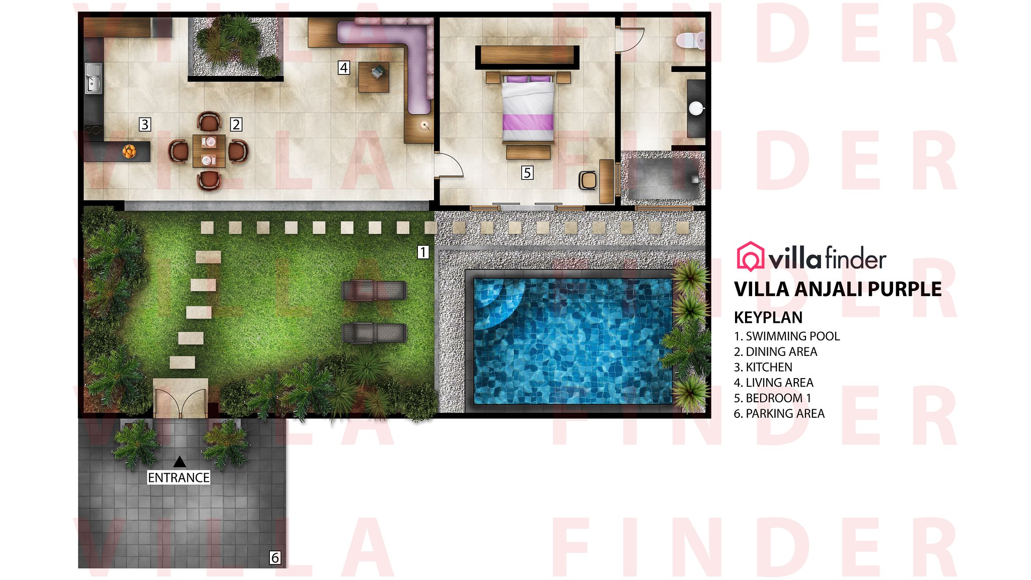 Villa Anjali Purple Floor plan