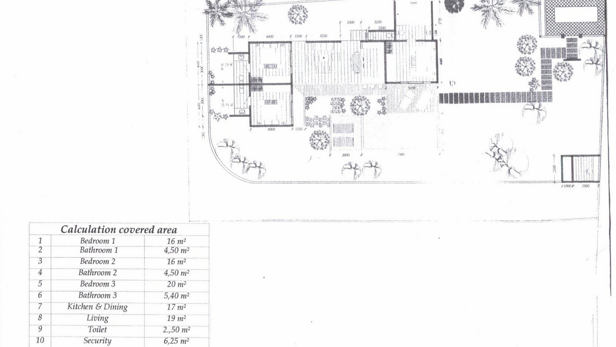 Villa Candi Kecil Tujuh Floor plan