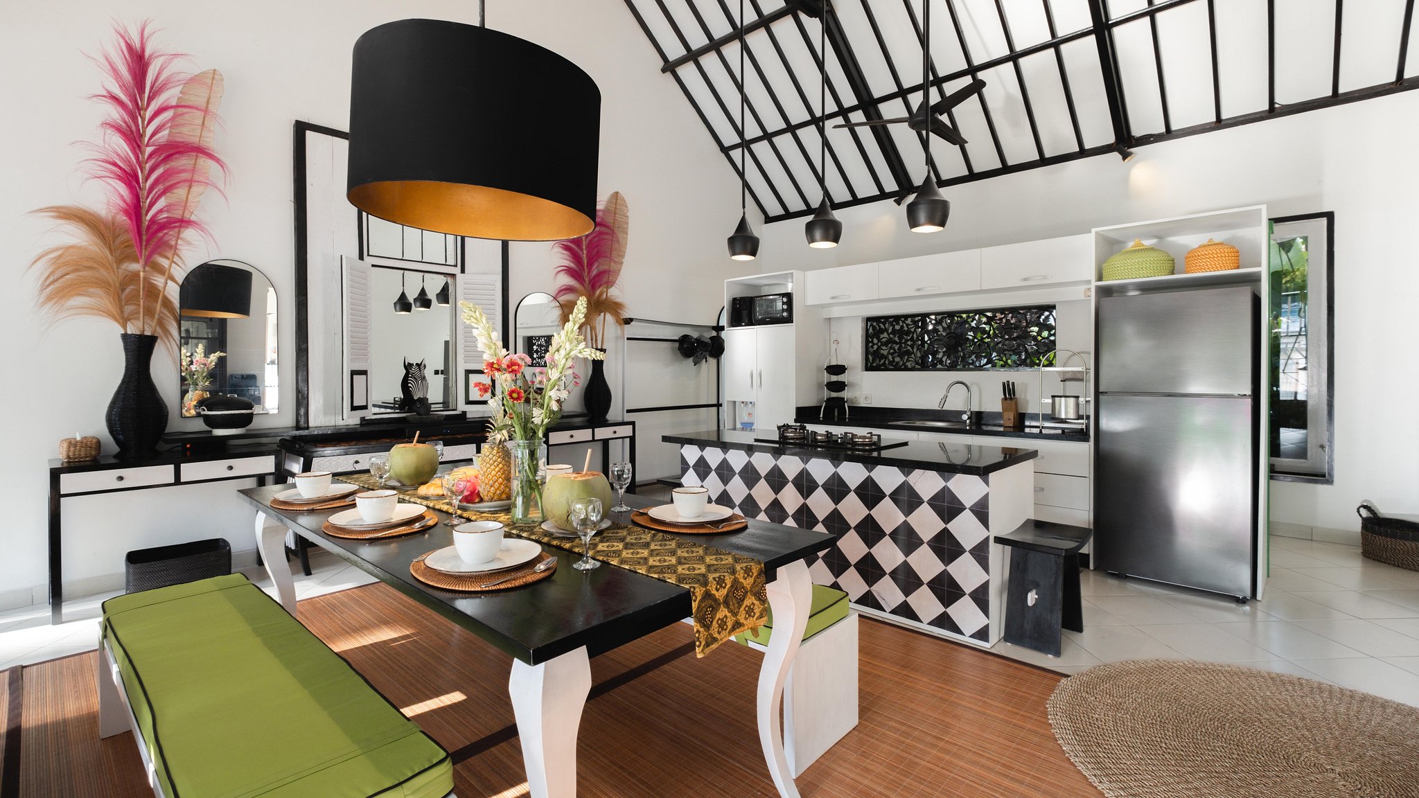 Villa Lepak by the River Dining area