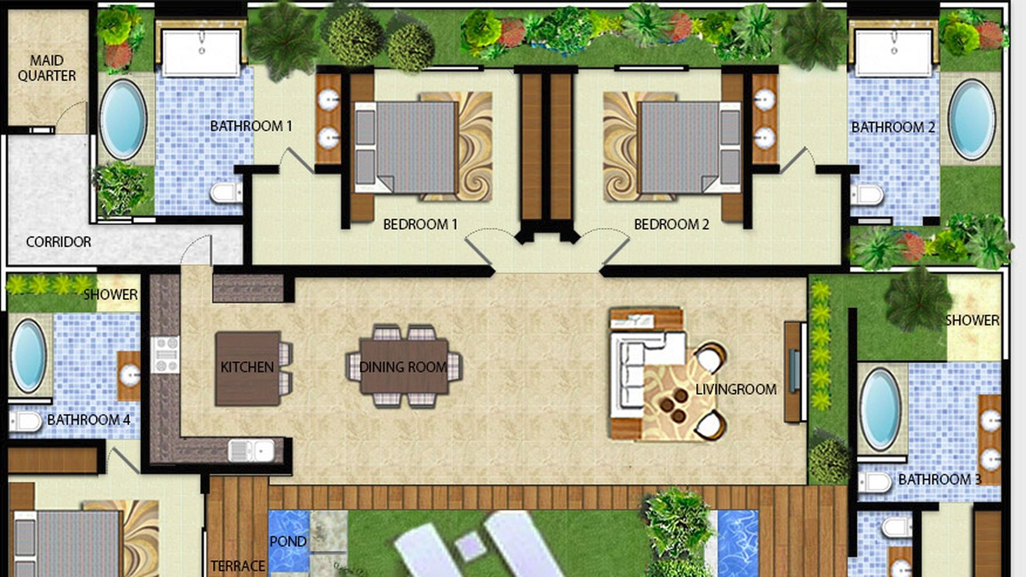 Villa Sanook Floor plan