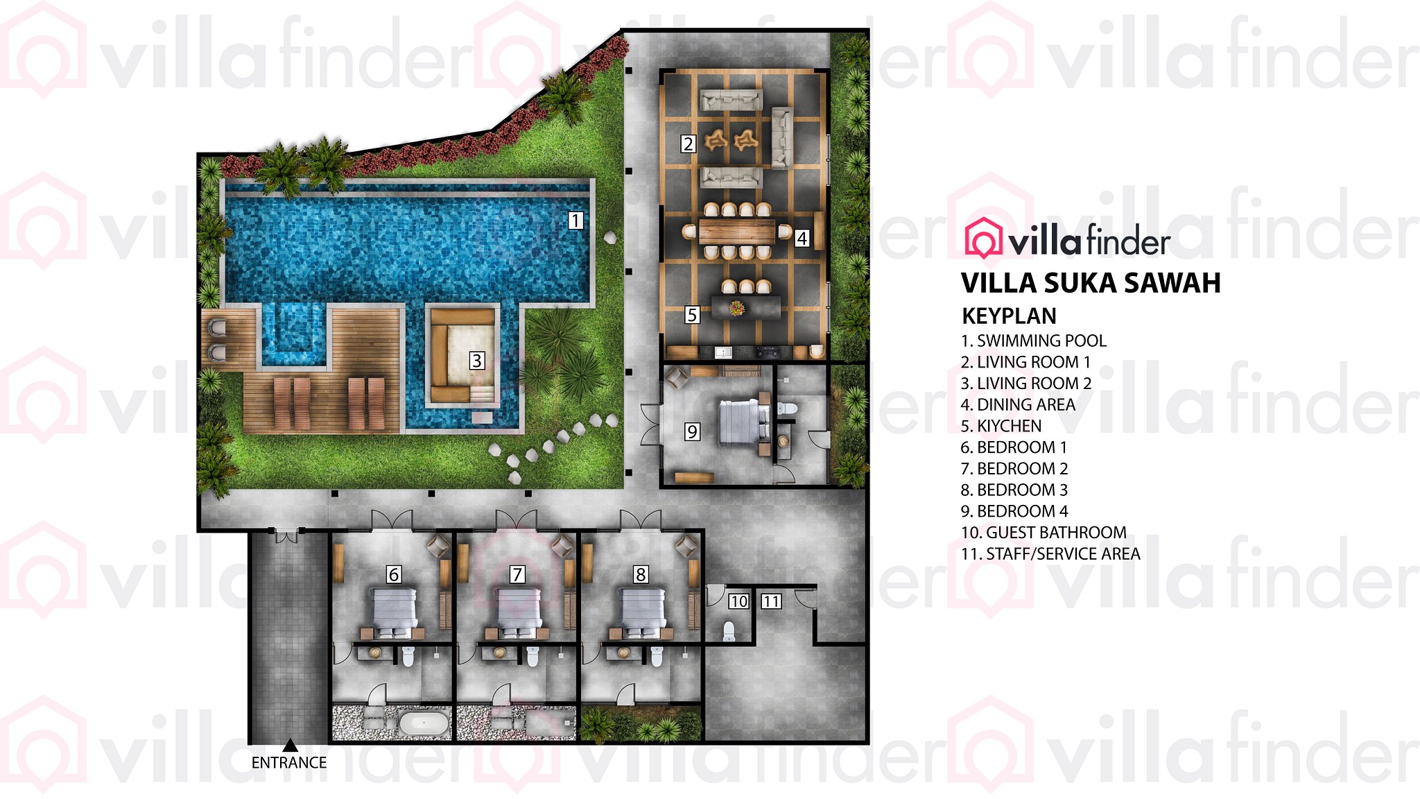 Villa Suka Sawah Floor plan