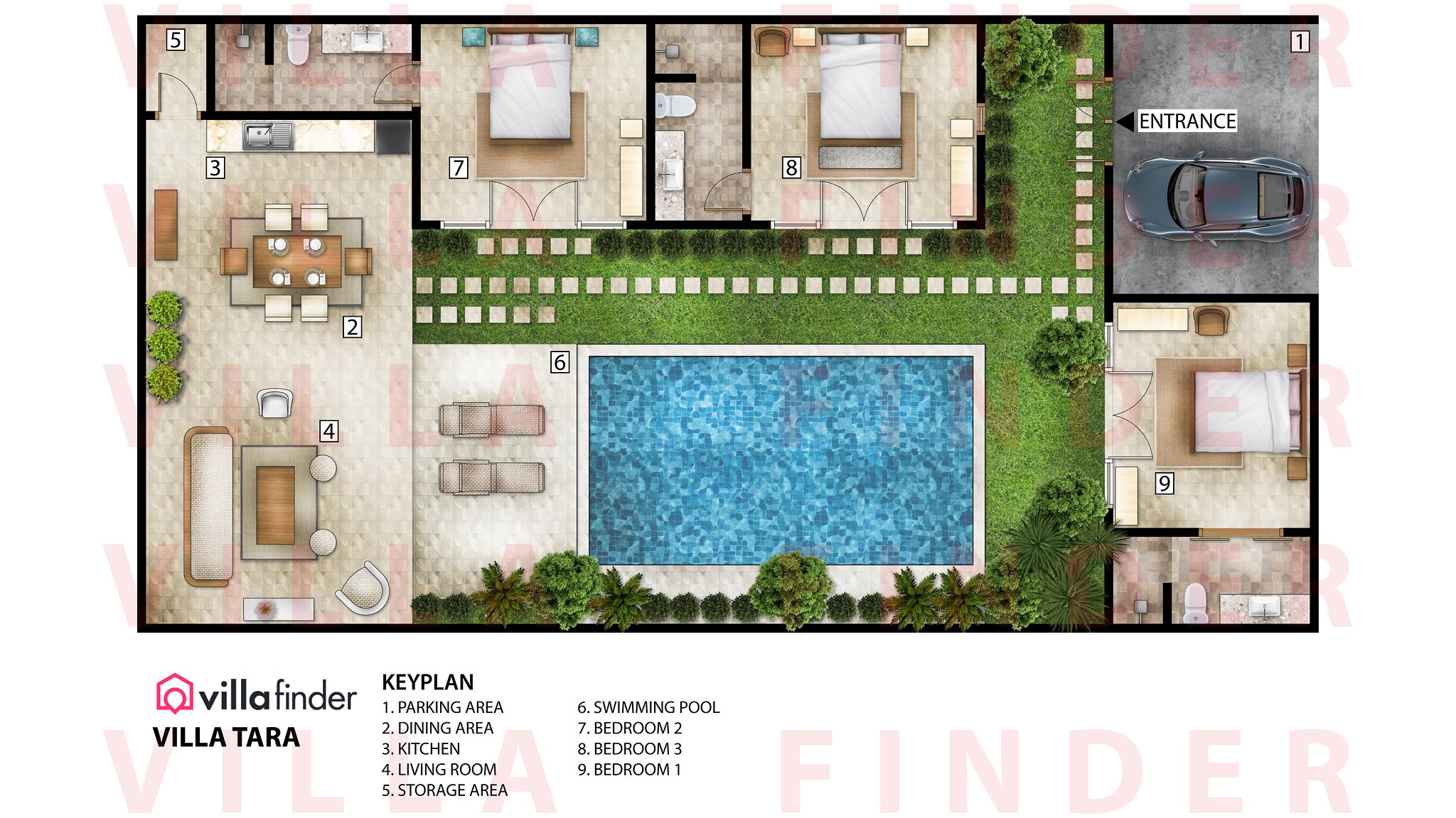 Villa Tara Floor plan