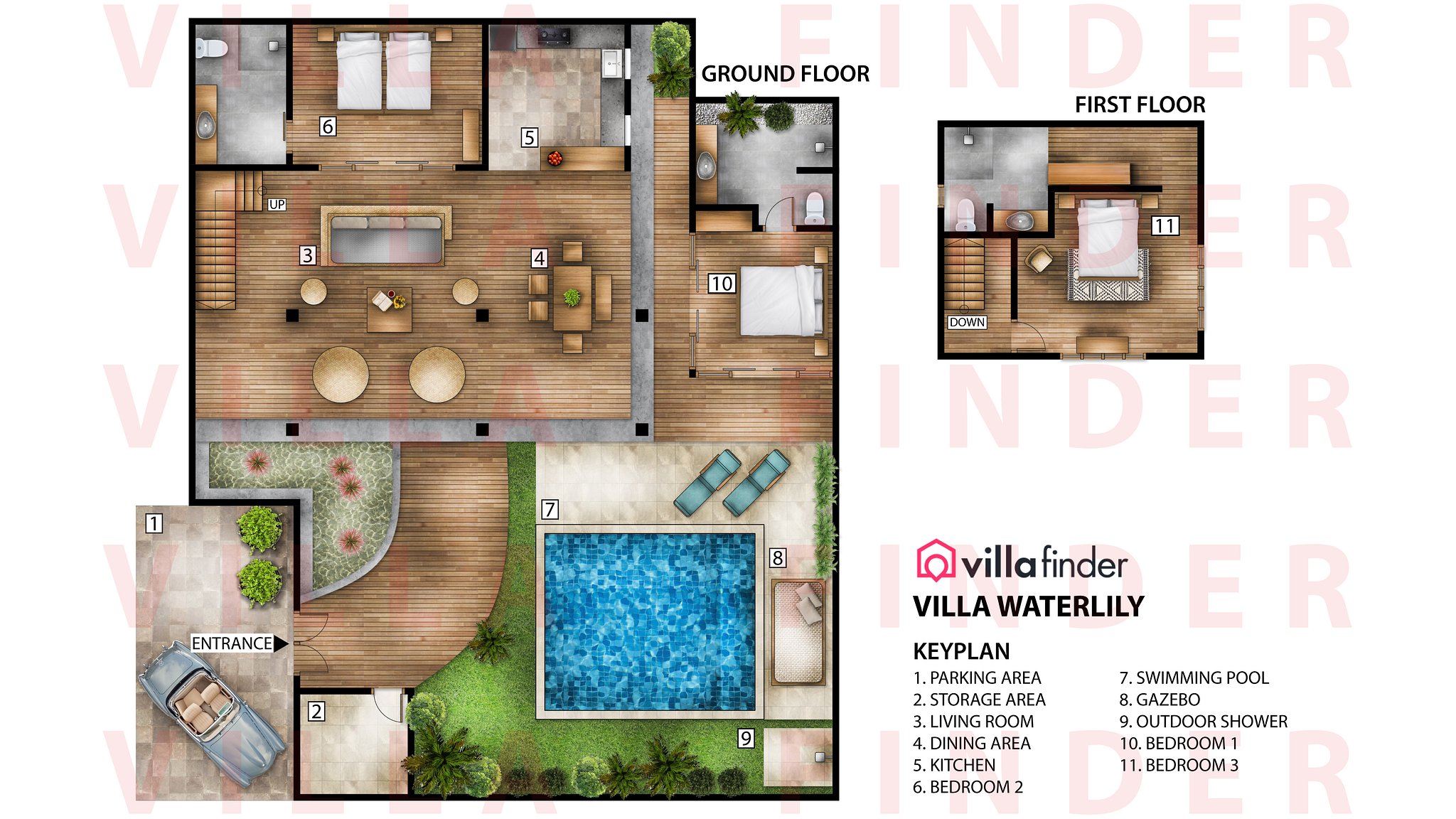Villa Waterlily Floor plan
